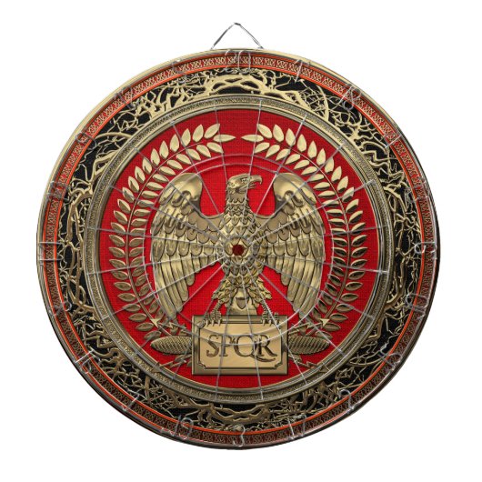 [200] Gold Roman Imperial Eagle Dartbord (Voorkant)