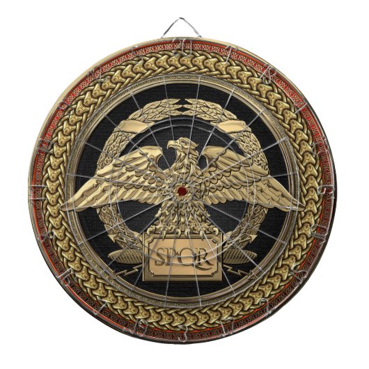 [200] Gold Roman imperial Eagle op de goudmeeuw Dartbord (Voorkant)