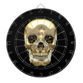 [200] Gouden menselijke schedel Dartbord (Voorkant)