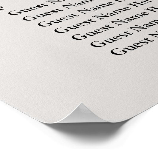 200 Gray Simple Wedding Seating Chart Poster (Hoek)