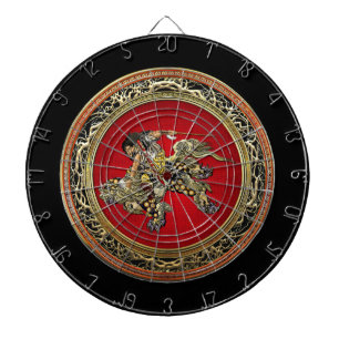 [200] Hokusai - Shoki Riding Shishi Lion Dartbord