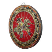 [200] Hokusai - Shoki Riding Shishi Lion Dartbord (Voorkant Rechts)