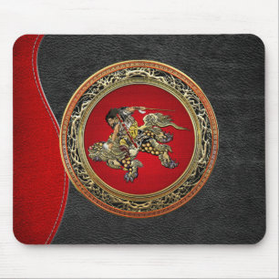 [200] Hokusai - Shoki Riding Shishi Lion Muismat