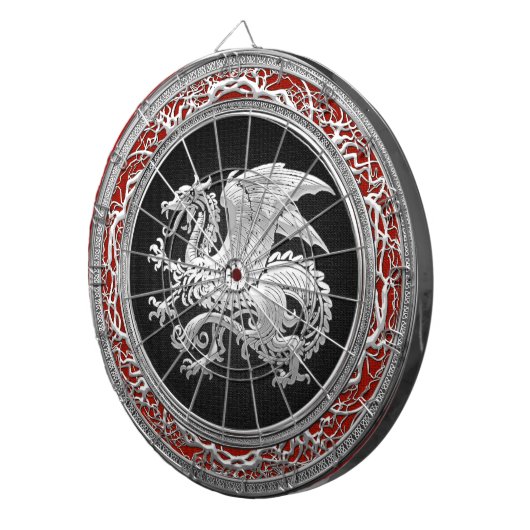 [200] IJslandse draak, Landvætir [Silver] Dartbord (Voorkant Rechts)
