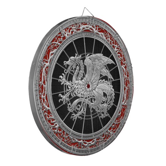 [200] IJslandse draak, Landvætir [Silver] Dartbord (Voorkant Links)