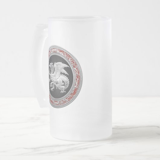 [200] IJslandse draak, Landvætir [Silver] Matglas Bierpul (Voorkant links)