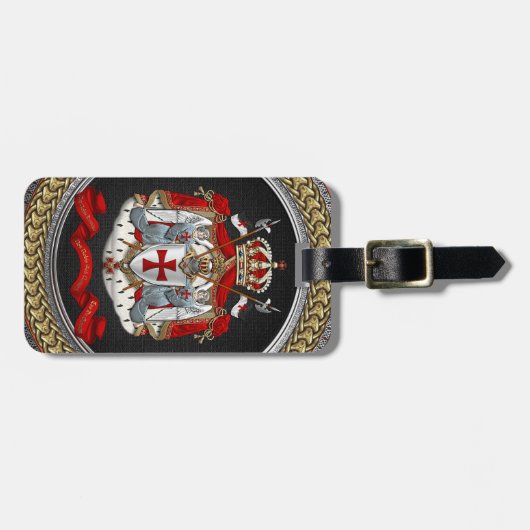 [200] Knachten Templar Coat of Arms Bagagelabel (Voorkant horizontaal)