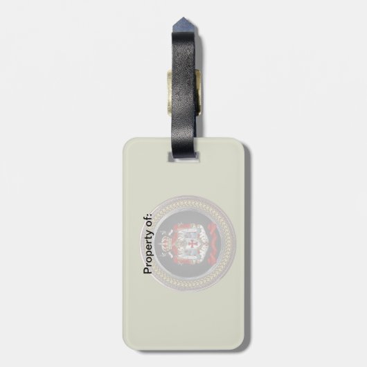 [200] Knachten Templar Coat of Arms Bagagelabel (Achterkant verticaal)