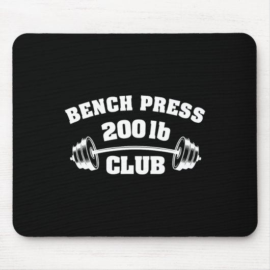 200 Lbs Pound Bench Press Club Gym Weightlifting P Muismat (Voorkant)