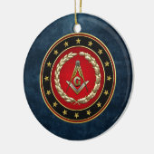 [200] Masonic Square and Compass [3rd Degree] Keramisch Ornament (Links)