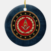 [200] Masonic Square and Compass [3rd Degree] Keramisch Ornament (Achterkant)
