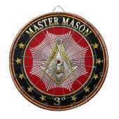 [200] Master Mason - 3rd graads Square & Compass Dartbord (Voorkant)