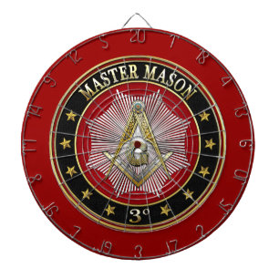 [200] Master Mason - 3rd graads Square & Compass Dartbord