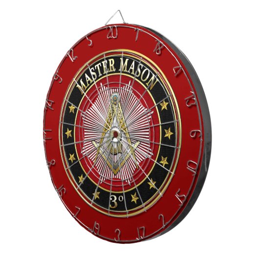 [200] Master Mason - 3rd graads Square & Compass Dartbord (Voorkant Rechts)