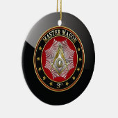 [200] Master Mason - 3rd graads Square & Compass Keramisch Ornament (Rechts)