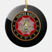 [200] Master Mason - 3rd graads Square & Compass Keramisch Ornament (Voorkant)