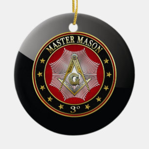 [200] Master Mason - 3rd graads Square & Compass Keramisch Ornament