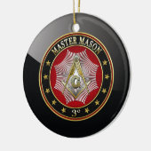 [200] Master Mason - 3rd graads Square & Compass Keramisch Ornament (Links)
