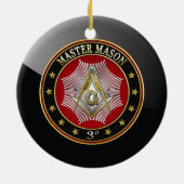 [200] Master Mason - 3rd graads Square & Compass Keramisch Ornament (Achterkant)