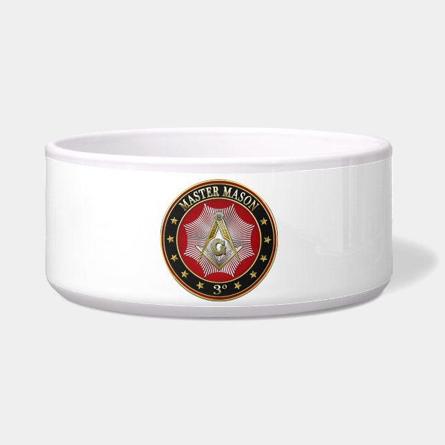[200] Master Mason - 3rd graads Square & Compass Voerbakje (Voorkant)