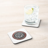 [200] Master Mason - Silver Square & Compass Bier Onderzetter (Rechterzijde)