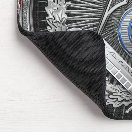 [200] Master Mason - Silver Square & Compass Muismat (Hoek)