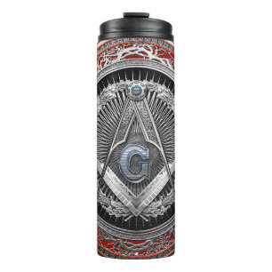 [200] Master Mason - Silver Square & Compass Thermosbeker