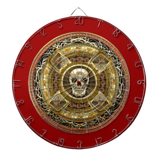 [200] Mictlantecuhtli - Aztec God of Death Dartbord (Voorkant)