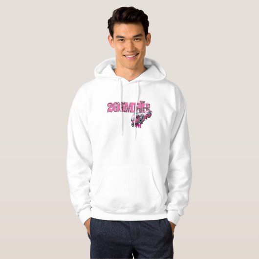 200 MPH Pink Hayabusa Pro Street Hoodie (Voorkant volledig)