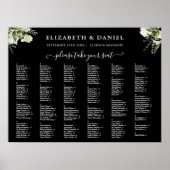 200 Namen Groene Huwelijks Zitplaats Bord Poster (Voorkant)