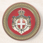 [200] Orde van Malta - Mom-wapenschild Zandsteen Onderzetter (Voorkant)