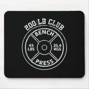 200 pond bankdrukken club gym gewichtheffen P Muismat