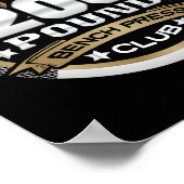 200 Pound Bench Press Club For Weightlifter Gym  Poster (Hoek)