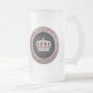 [200] Prince-Princess King-Queen Crown [Zilver] Matglas Bierpul