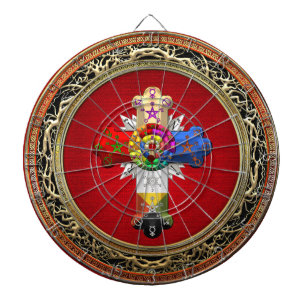 [200] Rosy Cross (Roos Croix) op Red & Gold Dartbord