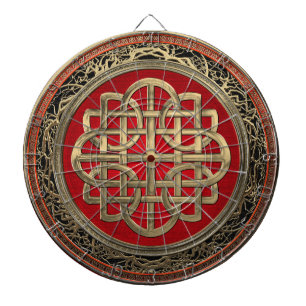 [200] Sacred Celtic Gold Knot Cross Dartbord