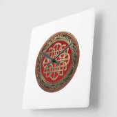 [200] Sacred Celtic Gold Knot Cross Vierkante Klok (Hoek)