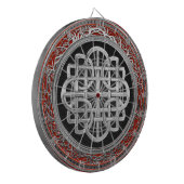 [200] Sacred Celtic Silver Knot Cross Dartbord (Voorkant Links)