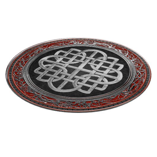 [200] Sacred Celtic Silver Knot Cross Snijplank (Hoek)