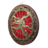 [200] Sacred Gold Octopus in Defensief Posture Dartbord (Voorkant Rechts)