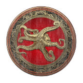 [200] Sacred Gold Octopus in Defensief Posture Snijplank (Voorkant)