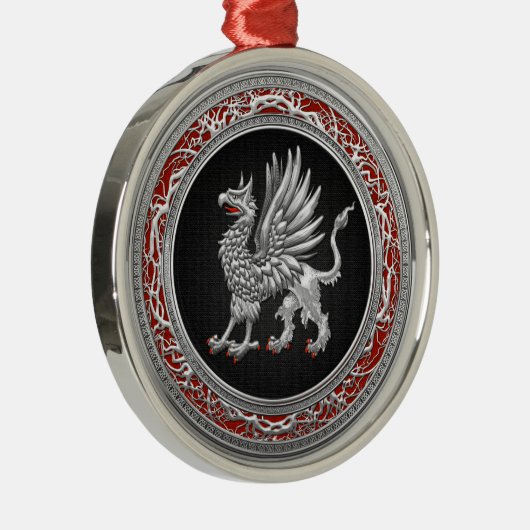 [200] Sacred Silver Griffin Metalen Ornament (Rechts)