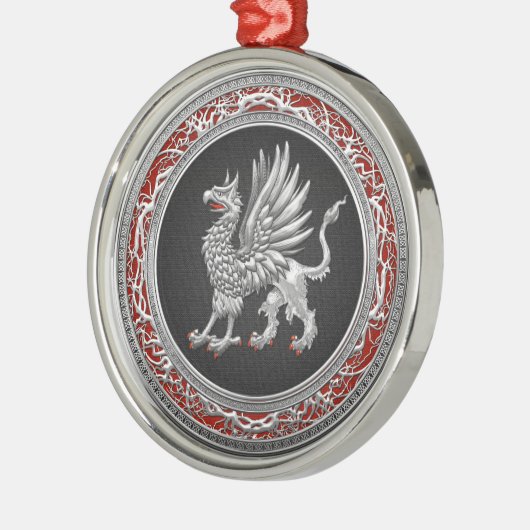 [200] Sacred Silver Griffin Metalen Ornament (Links)