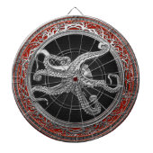 [200] Sacred Silver Octopus in Defensief Posture Dartbord (Voorkant)