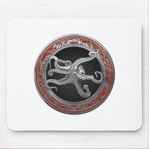 [200] Sacred Silver Octopus in Defensief Posture Muismat