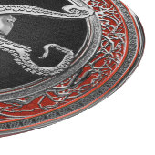 [200] Sacred Silver Octopus in Defensief Posture Snijplank (Hoek)