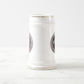 [200] Sacred Silver Scorpion op zwart Bierpul (Center)