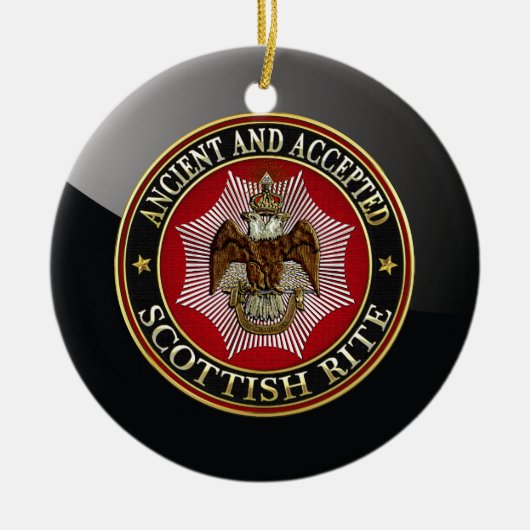[200] Scottish Rite Double-kopeagle Keramisch Ornament (Voorkant)