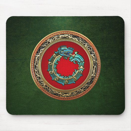 [200] Serpent God Quetzalcoatl [Jade] Muismat (Voorkant)