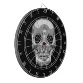 [200] Silver Human Skull. Dartbord (Voorkant Links)
